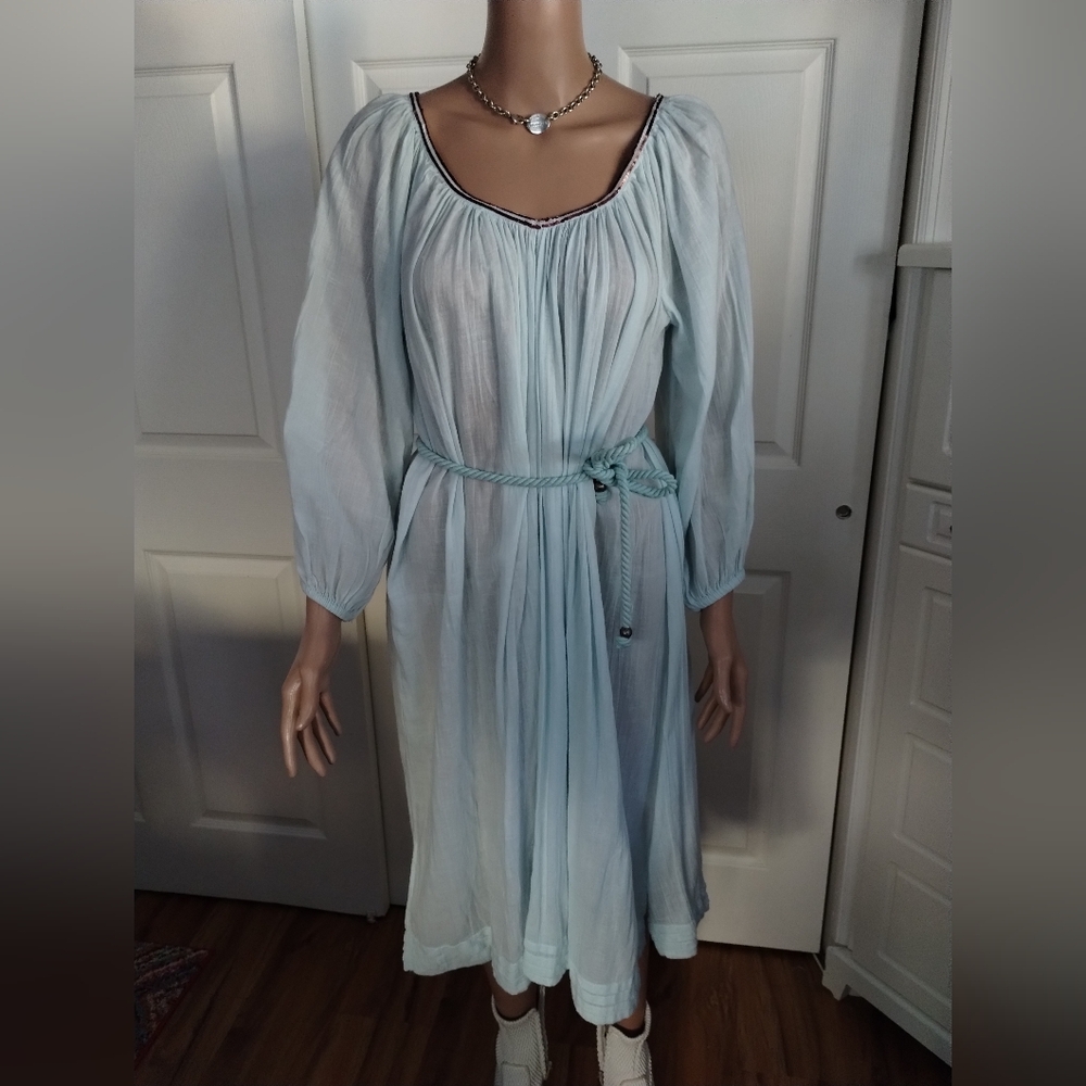 Calypso St. Barth Light Blue Or White Dress 0